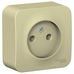 Розетка Систем Электрик (Schneider Electric) 1-м ОП Blanca 16 А IP20 250 В без заземления без защитных шторок с изолирующей пластиной бежевая BLNRA000117