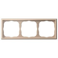 Рамка Систем Электрик (Schneider Electric) 3-м ArtGallery универсальная песочная GAL001203, декоративная для электроустановочных устройств, бежевый матовый пластик