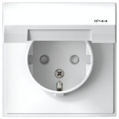 Розетка Систем Электрик (Schneider Electric) ArtGallery 16 А IP44 с заземлением, шторками и крышкой, механизм белый GAL440146