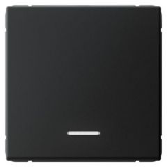 Выключатель Систем Электрик (Schneider Electric) 1-клавиша ArtGallery (схема 1а) 10AX с подсветкой механизм карбон GAL001013, скрытая установка, черный