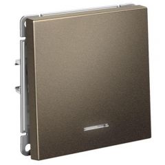 Выключатель Систем Электрик (Schneider Electric) 1-клавиша ArtGallery (схема 1а) 10AX с подсветкой механизм мокко GAL000613, скрытая установка, коричневый