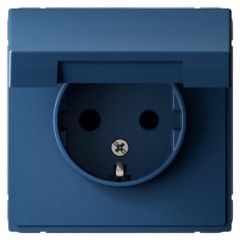 Розетка Систем Электрик (Schneider Electric) ArtGallery 16 А IP20 с заземлением, шторками и крышкой, аквамарин GAL001146