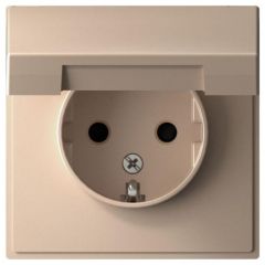 Розетка Систем Электрик (Schneider Electric) ArtGallery 16 А IP20 с заземлением, шторками и крышкой, бежевый GAL001246