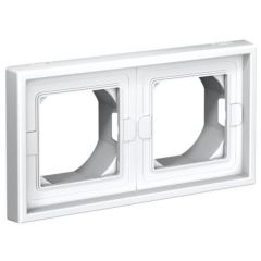 Рамка декоративная Систем Электрик (Schneider Electric) 2-м ArtGallery IP44 белый GAL440102