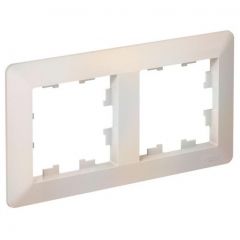 Рамка Систем Электрик (Schneider Electric) 2-м AtlasDesign Air жемчужный/дымчатый белый ATN220402, декоративная для ЭУИ