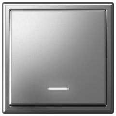 Выключатель Систем Электрик (Schneider Electric) 1-клавиша ArtGallery (схема 1а) 10AX с подсветкой, механизм сталь GAL000913, скрытая установка, серый