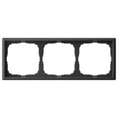 Рамка Систем Электрик (Schneider Electric) 3-м ArtGallery универсальная базальт GAL001403, декоративная для электроустановочных устройств, матовый пластик