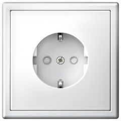 Розетка Систем Электрик (Schneider Electric) ArtGallery 16 А с заземлением со шторками быстрозажимная клеммы механизм белый, скрытый монтаж