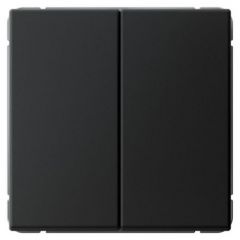 Переключатель Систем Электрик (Schneider Electric) 2-клавиши ArtGallery (схема 6/2) 10AX механизм карбон GAL001065, скрытая установка, черный