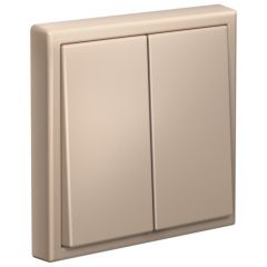 Выключатель Систем Электрик (Schneider Electric) 2-клавиши ArtGallery 10AX быстрозажимный клеммы механизм песочный GAL001251S