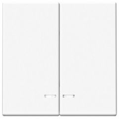Выключатель Систем Электрик (Schneider Electric) 2-клавиши ArtGallery (схема 5а) 10AX с подсветкой быстрозажимный клеммы механизм белый GAL000153S, скрытая установка