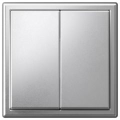 Переключатель Систем Электрик (Schneider Electric) 2-клавиши ArtGallery (схема 6/2) 10AX механизм алюминиевый GAL000365, скрытая установка, 70×70×40 мм