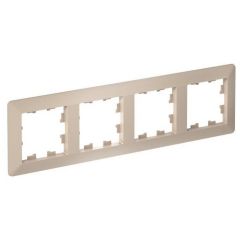 Рамка Систем Электрик (Schneider Electric) 4-м AtlasDesign Air песочный/дымчатый белый ATN221204, декоративная для ЭУИ