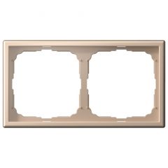 Рамка Систем Электрик (Schneider Electric) 2-м ArtGallery универсальная песочная GAL001202, декоративная для электроустановочных устройств, бежевый матовый пластик