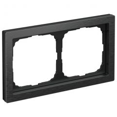 Рамка Систем Электрик (Schneider Electric) 2-м ArtGallery Pure металлическая оникс GAL312302