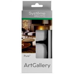 Рамка Систем Электрик (Schneider Electric) 2-м ArtGallery Pure органическое стекло алюминий GAL320302