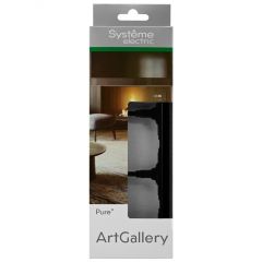 Рамка Систем Электрик (Schneider Electric) 3-м ArtGallery Pure органическое стекло чёрная GAL321003