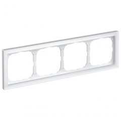Рамка Систем Электрик (Schneider Electric) 4-м ArtGallery Pure матовое органическое стекло белая GAL330104
