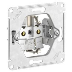 Розетка Систем Электрик (Schneider Electric) AtlasDesign 16 А с заземлением и шторками, белая ATN000145S, скрытая установка