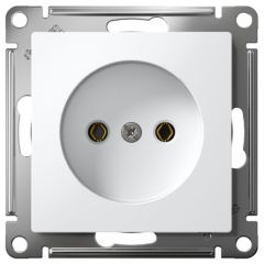 Розетка Систем Электрик (Schneider Electric) AtlasDesign 16 А без заземления без шторок быстрозажимных клемм белая ATN000141S