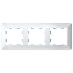 Рамка Систем Электрик (Schneider Electric) 3-м AtlasDesign Air белый/дымчатый белый ATN220103, декоративная для ЭУИ