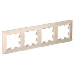 Рамка Систем Электрик (Schneider Electric) 4-м AtlasDesign Air бежевый/дымчатый белый ATN220204, декоративная для ЭУИ