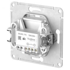 Выключатель Систем Электрик (Schneider Electric) 1-клавиша Glossa GSL000111S белый, скрытая установка, 10AX