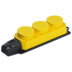 Колодка ИЕК (IEK) 3-м OMEGA РБ33-1-0м IP44 каучук жёлтая PKR61-016-2-K05