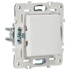 Выключатель проходной ИЕК (IEK) 1-клавиша SKANDY SK-V02W арктический белый, 10 А, 230 В, скрытая установка
