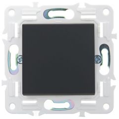 Выключатель проходной ИЕК (IEK) 1-клавиша SKANDY SK-V02G графит, 10 А, 230 В, скрытая установка