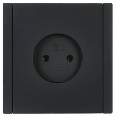 Розетка ИЕК (IEK) 1-м СП FORTE&PIANO FP118 10 А без заземления без защитных шторок винтовая крепление чёрная FP-R10-10-K02