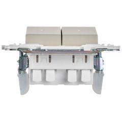 Выключатель проходной ИЕК (IEK) 2-клавиши SKANDY SK-V10B бежевый, 10 А, 230 В, скрытая установка, с индикацией