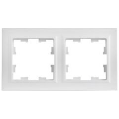 Рамка ИЕК (IEK) 2-м BRITE РУ-2-БрАБ арктический белый BR-M22-K91, для скрытого монтажа