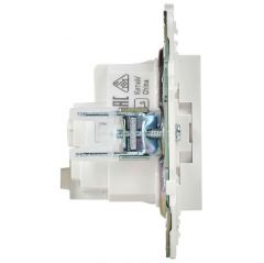 Розетка ИЕК (IEK) SKANDY 16 А с заземлением без защитных шторок SK-R11-16-K01 белая, скрытая установка