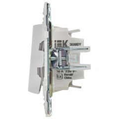 Выключатель ИЕК (IEK) 2-клавиши SKANDY SK-V04W 10 А арктический белый, белый