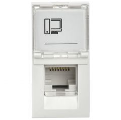 Розетка компьютерная ИЭК 1-м 1мод. RJ45 кат.5E UTP механизм PRIMER IEK CKK-40D-RI1-K01