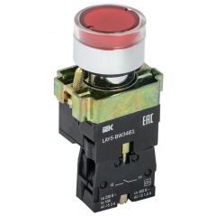 Кнопка ИЭК LAY5-BW3461 1НО с подсветкой красный KARAT IEK BBT50-BW-K04
