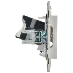 Розетка компьютерная ИЭК RJ45 кат.5E SKANDY SK-K01W арктич. белый IEK SK-K10-1-K01