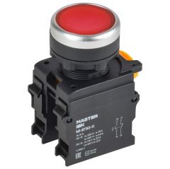 Кнопка ИЭК d22мм 1НО+1НЗ MASTER красный IEK MI-BT60-11-3-22-K04