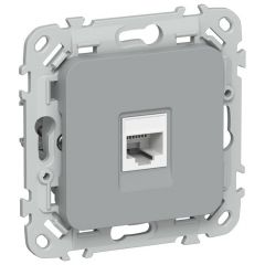 Розетка компьютерная ИЭК СП FLITE РК5е-1-0-ФлС RJ45 кат.5E UTP механизм сер. IEK FI-K12-1-K03