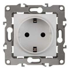 Розетка Эра (Era) 12 12-2101-01 16 А IP20 Schuko с заземлением, белая
