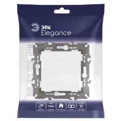 Выключатель Эра (Era) 1-клавишный СП Elegance 14-1101-01 белый, 10 А, IP20, 250 В, 10AX, механизм скрытой установки