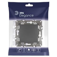 Выключатель Эра (Era) 1-клавишный СП Elegance 14-1101-05 антрацит, 10 А, IP20, 250 В, 10AX, механизм скрытой установки