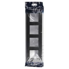 Рамка Эра (Era) 4-м Elegance 14-5014-05 Classic антрацит, для электроустановочных устройств