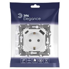 Розетка Эра (Era) Elegance 14-4108-01 16A 250 В с USB A+C 3 А 5 В белая, скрытая установка