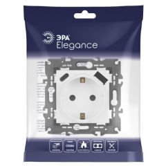 Розетка Эра (Era) Elegance 14-4108-01М 16A 250 В с USB A+C 3 А 5 В белая матовая, скрытая установка