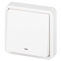 Выключатель Эра (Era) Эксперт 11-1522-01 с подсветкой IP55 10АХ-250В СУ белый