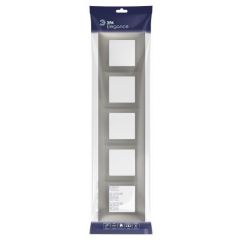 Рамка Эра (Era) 5-м Elegance 14-5005-16 для розеток и выключателей титан, декоративная для электроустановочных устройств
