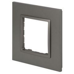 Рамка Эра (Era) 1-м Elegance 14-5011-16 Classic титан, для розеток и выключателей, матовая, IP20