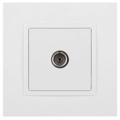 Розетка телевизионная одиночная Эра TV 1мод. Elegance 14-3101-01 IP20 белый Б0034290 ERA